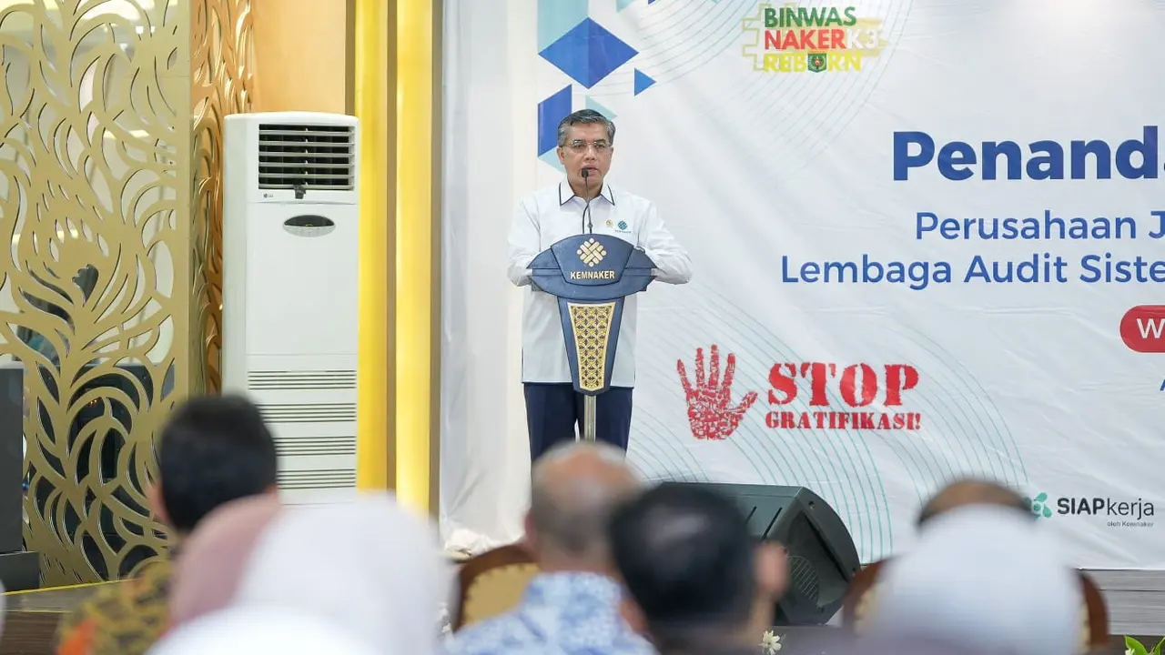 Menaker Ingatkan PJK3 Pentingnya Integritas dalam Layanan K3
