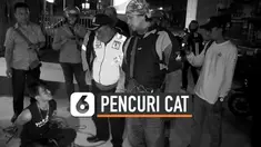 Seorang pencuri diamuk para pekerja bangunan karena kepergok mencuri ponsel dan cat. Dalam aksinya sang pencuri menyamar sebagai pengemudi ojek online. 5 rekannya berhasil melarikan diri