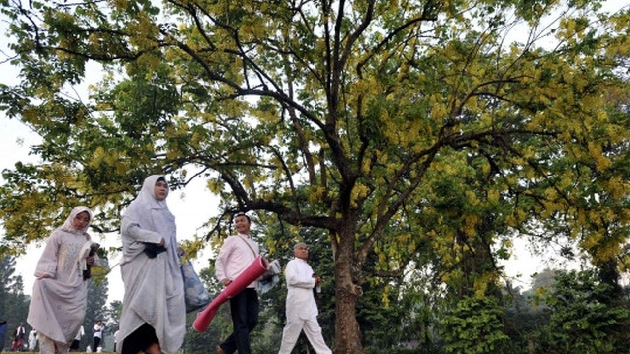 Melaksanakan Salat Idul Fitri 1436 H di Kebun Raya Bogor