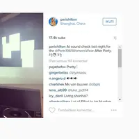 Paris Hilton jadi DJ di Shanghai Fashion Week (via Instagram Paris Hilton)