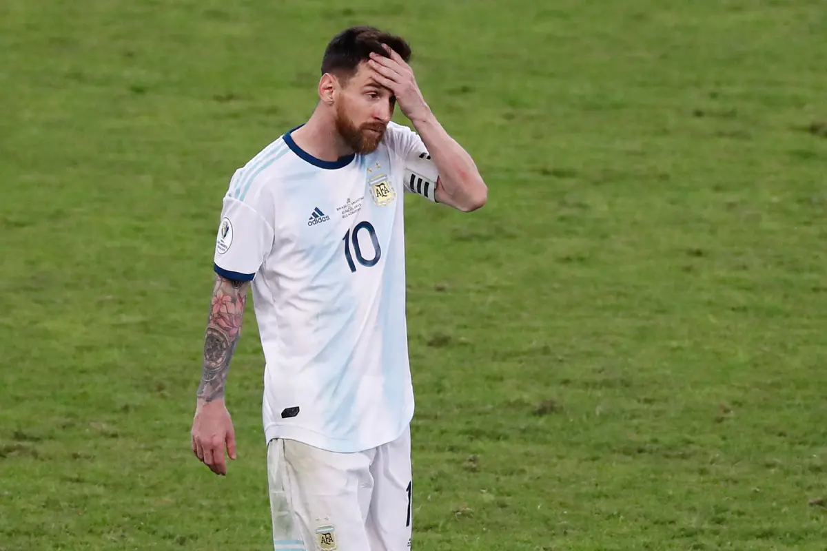 Wajah Lesu Messi Usai Argentina Dihajar Brasil