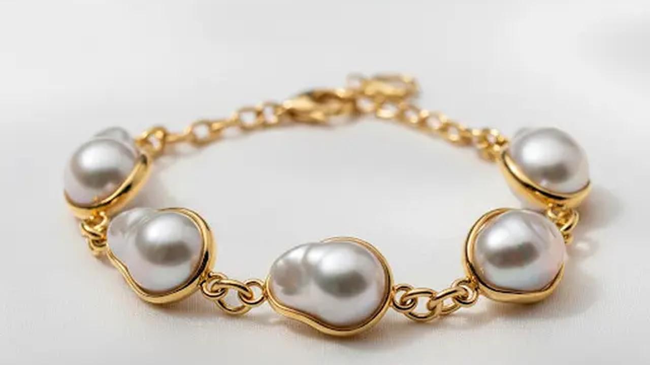 Gelang Baroque Pearl/Model Gelang Emas Malaysia (Sumber: gemini.com)