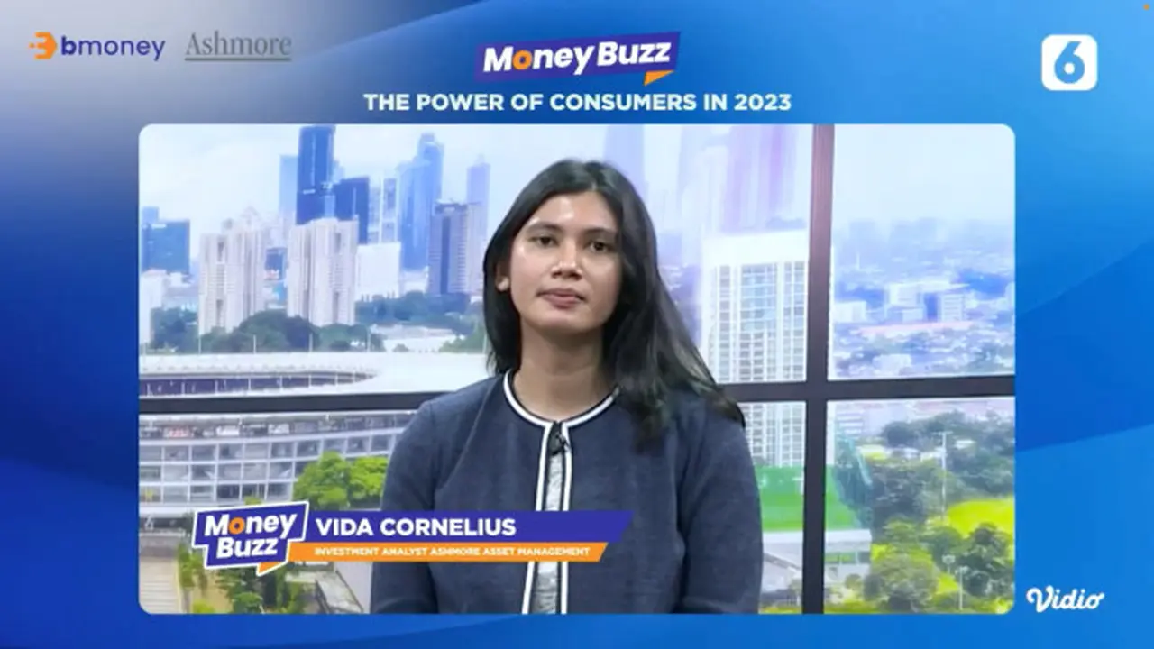 Investment Analyst Ashmore Asset Management Vida Cornelius, saat program Money Buzz: The Power of Consumers in 2023, Selasa (21/2/2023). (Foto: tangkapan layar/Pipit I.R)