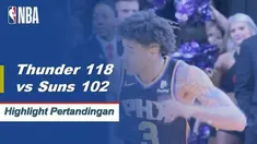 Russell Westbrook memimpin Thunder dengan 40 poin saat mereka meraih kemenangan atas Suns, 118-102.