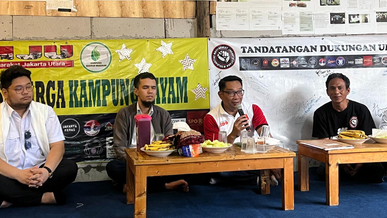 Ridwan Kamil Duduk Bareng Warga Gusuran JIS, Janji Selesaikan Konflik Hunian Kampung Bayam di 100 Hari Kerja