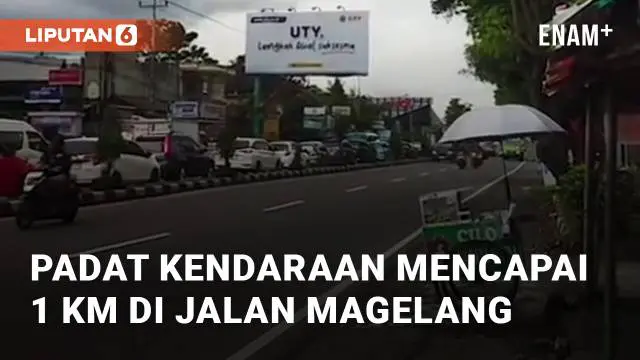 VIDEO: Lalu Lintas Padat Kendaraan Mencapai 1 KM di Jalan Magelang KM 11