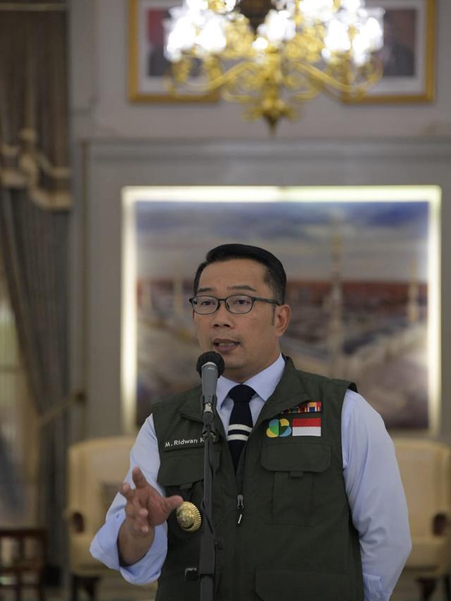 Ridwan Kamil dalam konferensi pers di Gedung Pakuan, Kota Bandung, Senin (30/3/2020)