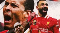 Liverpool - Mohamed Salah dan Virgil van Dijk (Bola.com/Adreanus Titus)