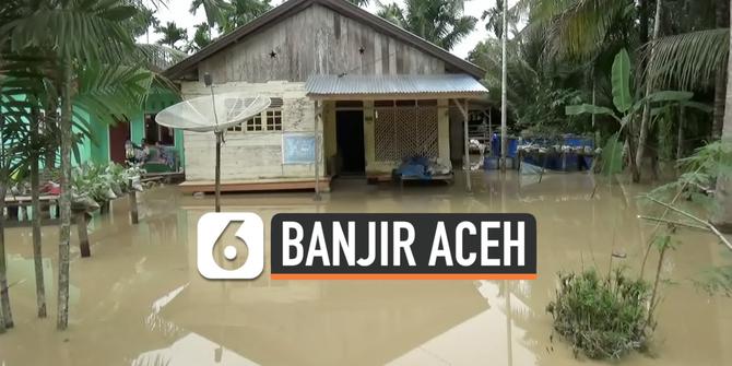 VIDEO: Tanggul Jebol, 13 Desa di Aceh Utara Kebanjiran