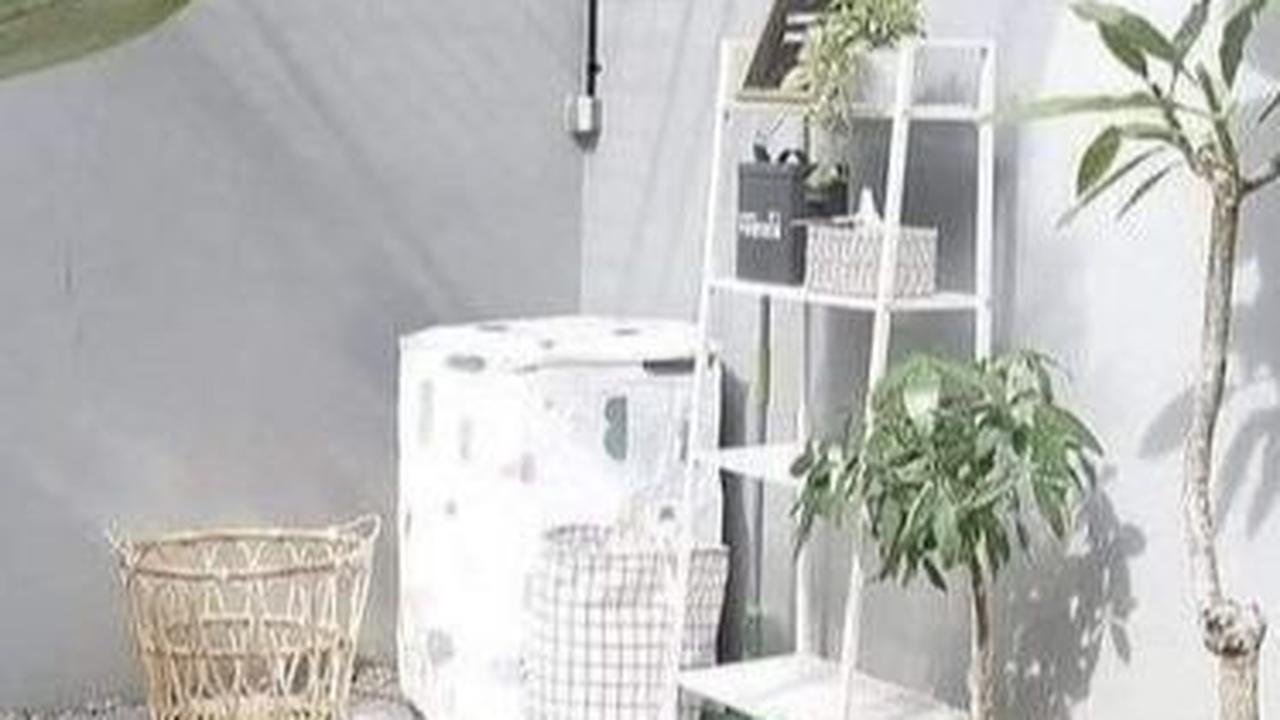 Ruang Cuci Jemur Minimalis dengan Taman Basah