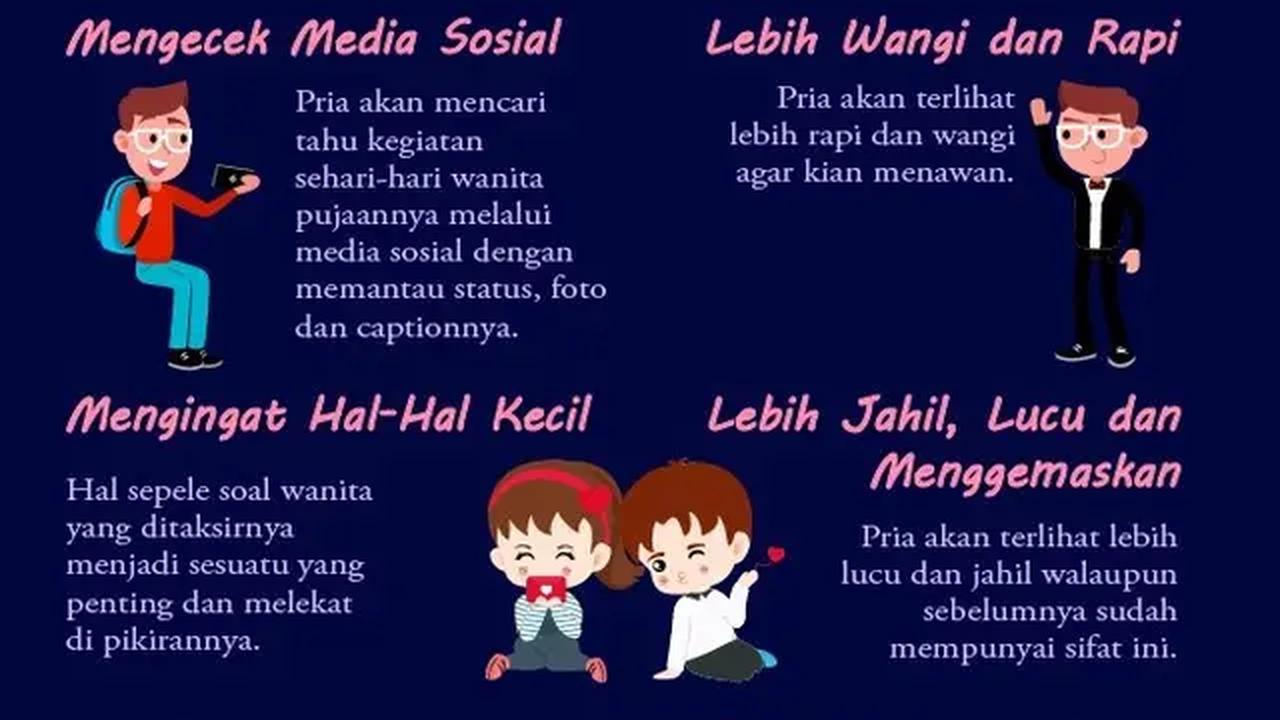 Infografis 6 Hal Dilakukan Pria Ketika Jatuh Cinta. (Liputan6.com/Lois Wilhelmina)