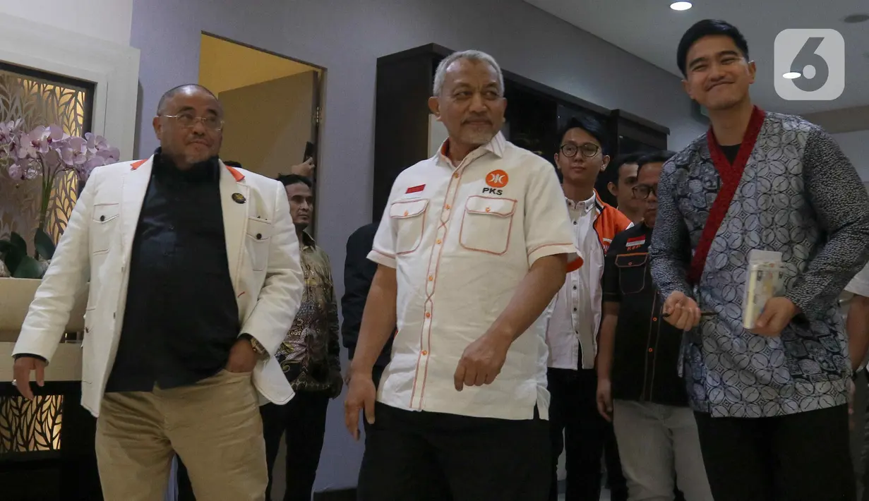 Usai pertemuan, Kaesang dan  Syaikhu memberikan keterangan pers bersama-sama. (Liputan6.com/Herman Zakharia)