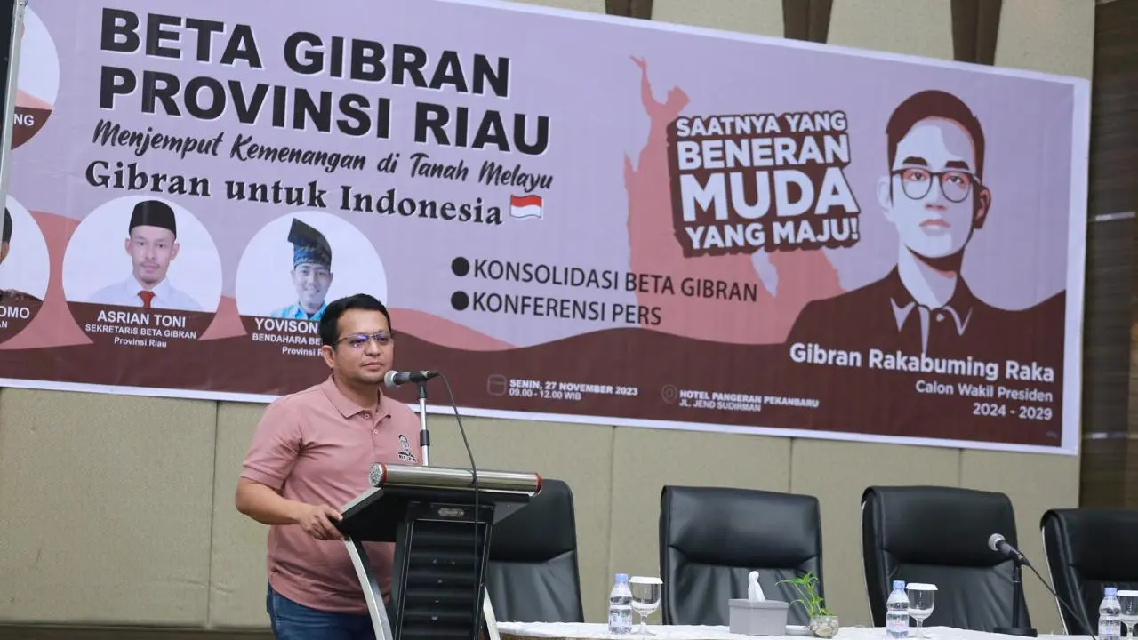 Ketua Presidium Relawan Gibran, Twedy Ginting mengungkapkan rasa terima kasihnya kepada masyarakat Indonesia atas suara pasangan capres dan cawapres nomor urut 02 Prabowo Subianto-Gibran Rakabuming Raka  unggul di quick count Pilpres 2024.