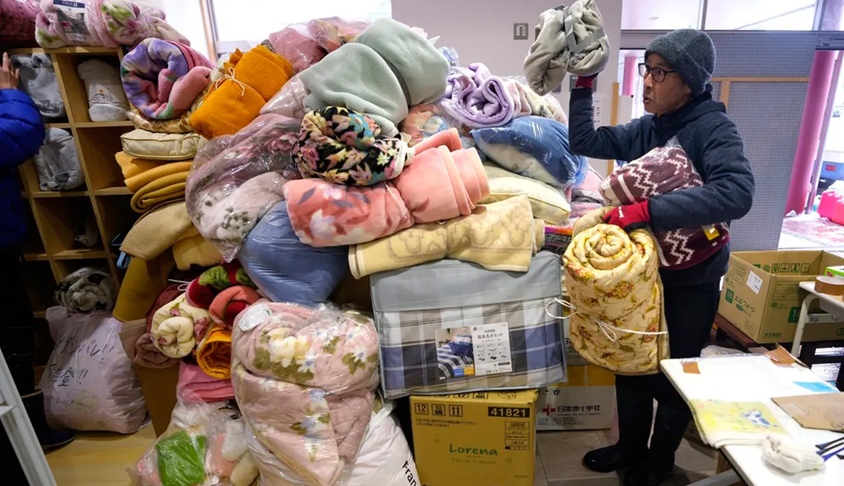 Kota Wajima berada di Prefektur Ishikawa. Lokasinya memang dekat dengan pusat gempa di Noto. (AP Photo/Hiro Komae)