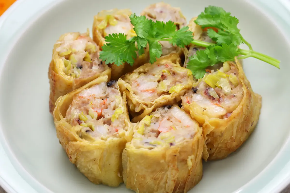 dimsum kulit kembang tahu