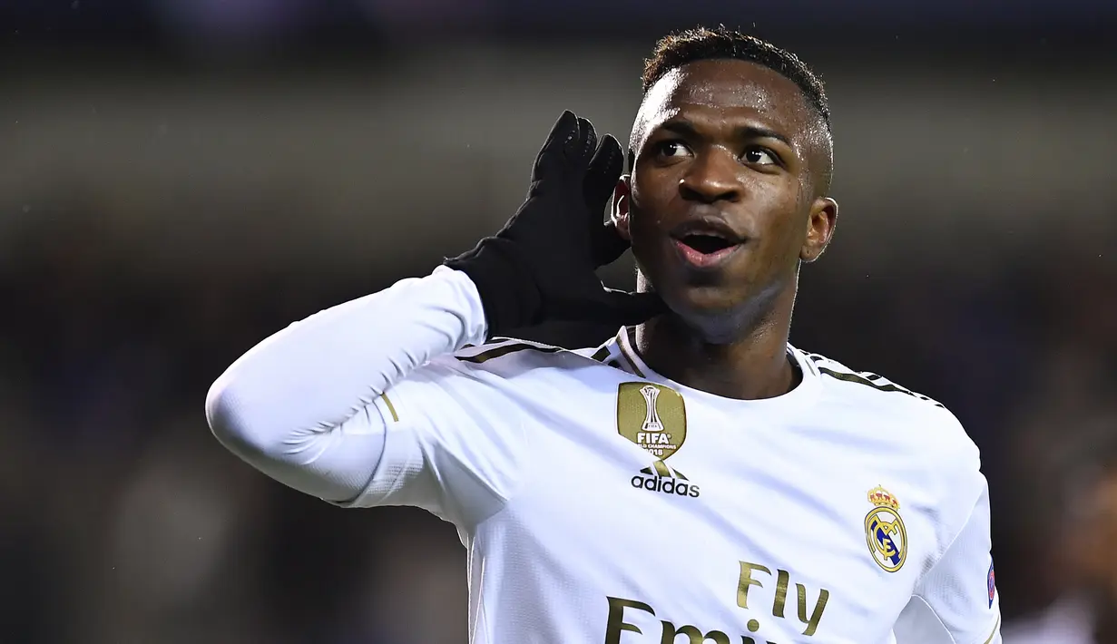 Vinicius Junior (Real Madrid) - Pemain yang baru berusia 19 tahun ini memiliki kecepatan dan teknik yang disamakan dengan Cristiano Ronaldo. Bersama Real Madrid, Vinicius dipastikan akan menjadi bintang mengikuti jejak Ronaldo. (AFP/John Thys)