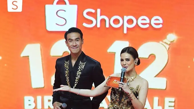 Daniel Mananta dan Astrid Tiar kembali menjadi pemandu TV Show Shopee 12.12 Birthday Sale