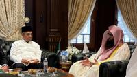 Ketua MPR RI Ahmad Muzani bertemu dengan Pimpinan Pengelola Urusan dan Administrasi Masjid Nabawi, Doktor Syekh Muhammad Al-Khudori, di Madinah Al-Munawwarah (Istimewa)