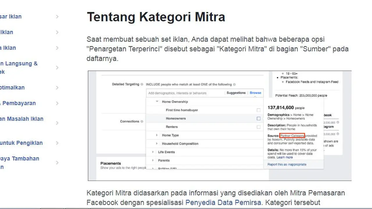 Facebook Kategori Mitra