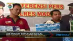 Praktek produksi air minum kemasan yang tidak memiliki izin edar dan tidak berstatus SNI dibongkar kepolisian polres madiun Jawa Timur.
