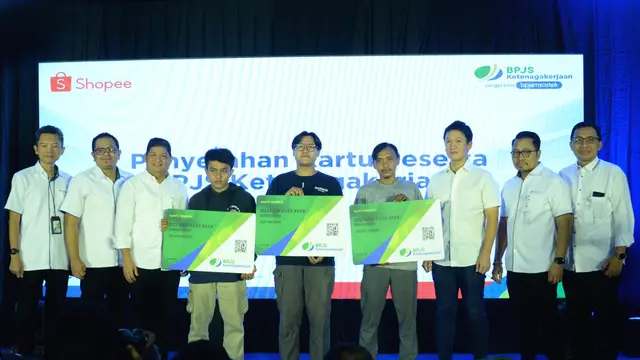 BPJS Ketenagakerjaan bekerja sama dengan Shopee Indonesia untuk memberikan perlindungan jaminan sosial ketenagakerjaan bagi seluruh mitra dan pengguna Shopee. (Tira/Liputan6.com)
