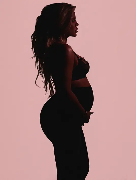 Mama Koko pun cantik dan seksi terbalut dengan foto siluet. (instagram/goodamerican)