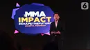 Global Marketing Director Mayora Ricky Afrianto saat menjadi pembicara  dalam forum pemasaran digital MMA Impact Indonesia 2019 di Jakarta, Kamis (3/10/2019). MMA Impact Indonesia 2019 membahas seluk beluk dan peluang mengenai pemasaran digital di Indonesia. (Liputan6.com/Angga Yuniar)