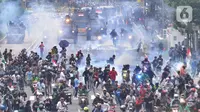 Polisi Angkut 33 Sepeda Motor yang Ditinggal Pemilik Usai Demo