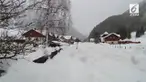 Salju tebal yang mengguyur Austria membuat aktivitas warga lumpuh.