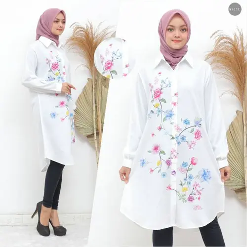 OOTD kemeja floral