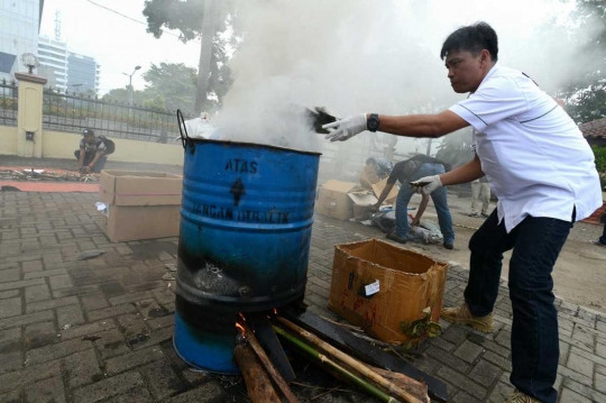 Pemusnahan barang bukti organ satwa dilindungi di Mabes Polri