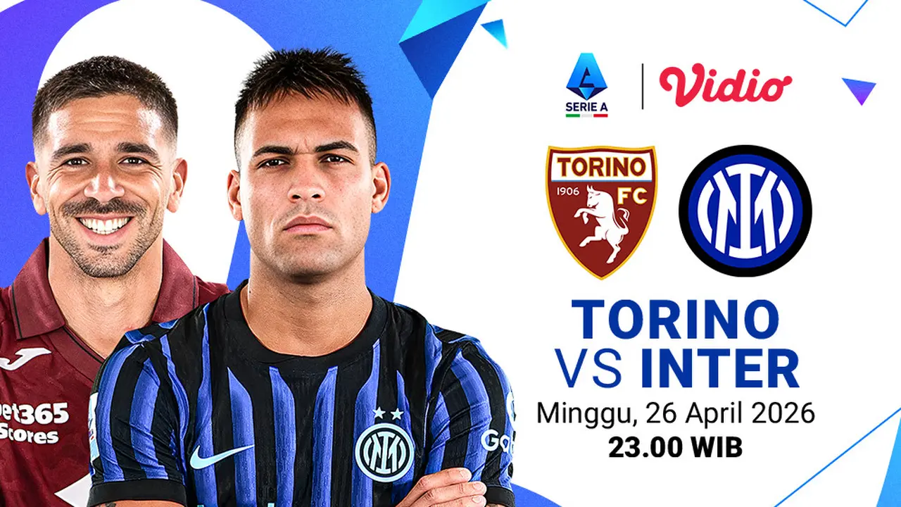 Torino vs Inter Milan menjadi laga penentuan dalam perburuan gelar juara Serie A. Eksklusif hanya di Vidio.