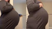 Wanita ini sempat mengira ia mengandung bayi kembar 4 pasang. (Sumber: mStar)