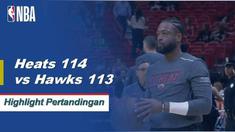 Dwyane Wade mengucurkan 23 poin saat Heat menahan Hawks untuk mendapatkan kemenangan 114-113.