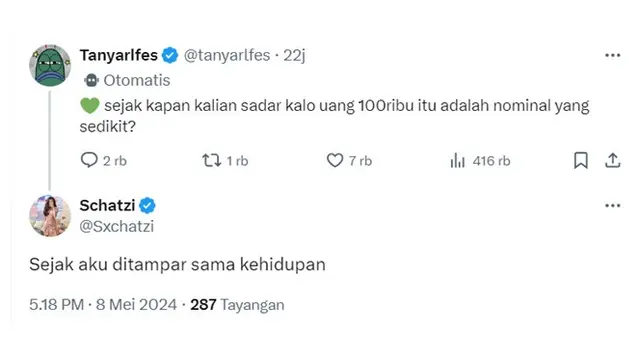 6 Cerita Netizen Merasa Uang Rp 100 Ribu Sedikit Ini Bikin Senyum Tipis
