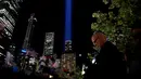Tribute in Light dinyalakan untuk memperingati tragedi 11 September 2001 atau 9/11. (Leonardo Munoz/AFP)