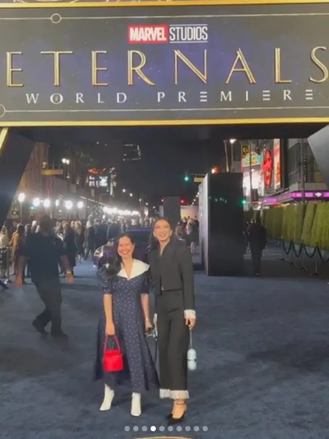 Raline Shah di gala premiere Eternals (Foto: Instagram/@ralineshah)