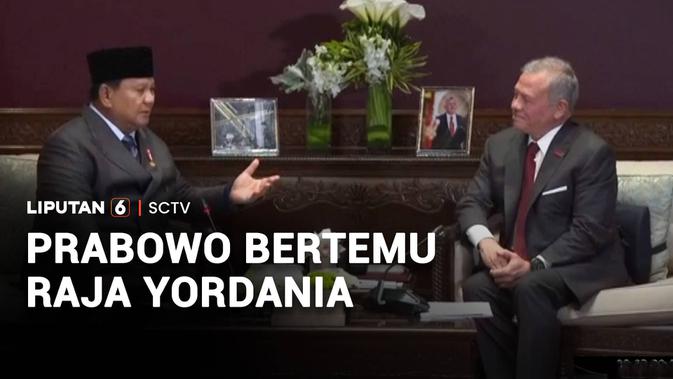 Prabowo Bertemu Raja Yordania
