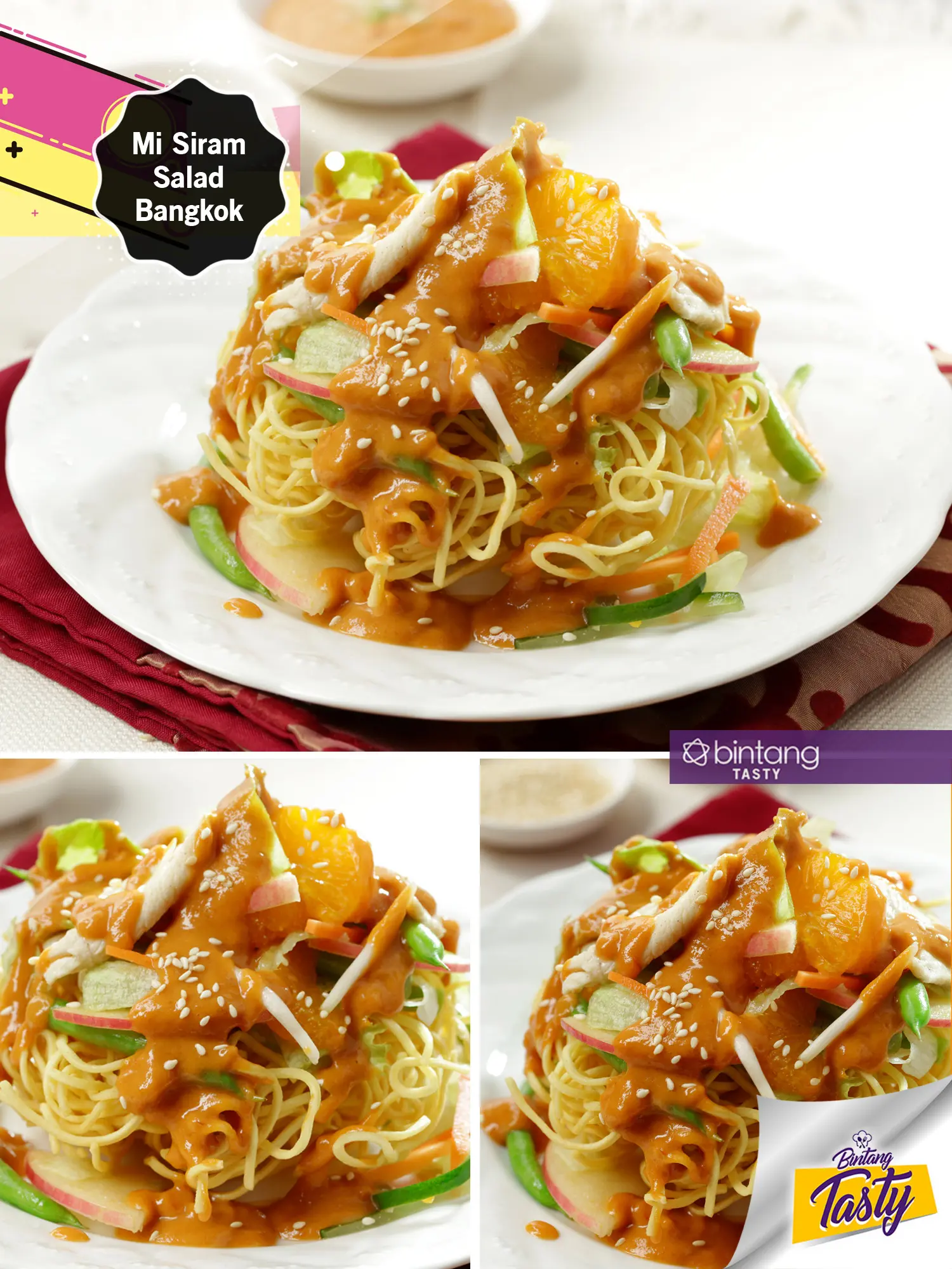 Mi Siram Salad Bangkok. (Foto: Bintang.com/Daniel Kampua, Digital Imaging: Bintang.com/Nurman Abdul Hakim, Chef: Arum Sari)