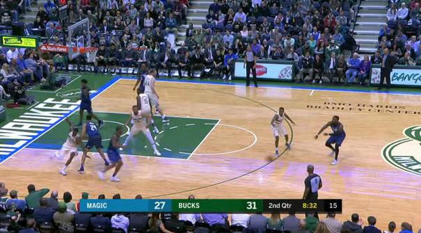 Berita video game recap NBA 2017-2018 antara Milwaukee Bucks melawan Orlando Magic dengan skor 102-86.