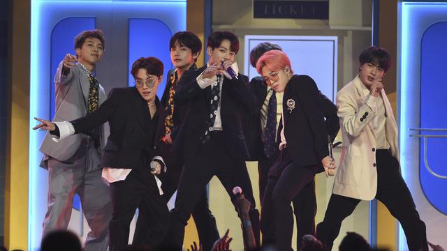 BTS di Billboard Music Awards 2019 (Photo by Chris Pizzello/Invision/AP)