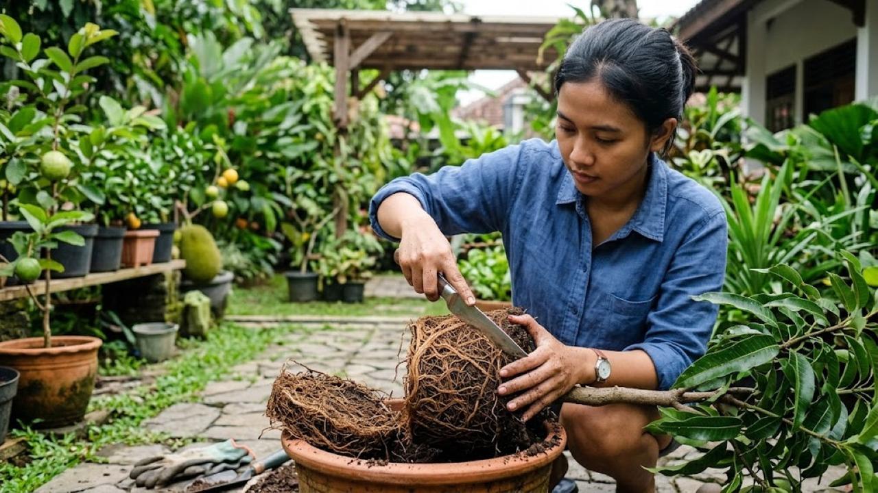 Cara Mengatasi Akar Tanaman Buah Memenuhi Pot