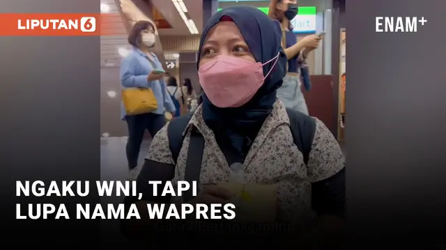 VIDEO: Pusing! Wanita Ini Ngaku Lupa Nama Wakil Presiden