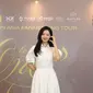 Potret Kim Ji Won saat konferensi pers Fan Meeting Tour di Raffles Hotel Jakarta (Dok. Patricia Vianney)