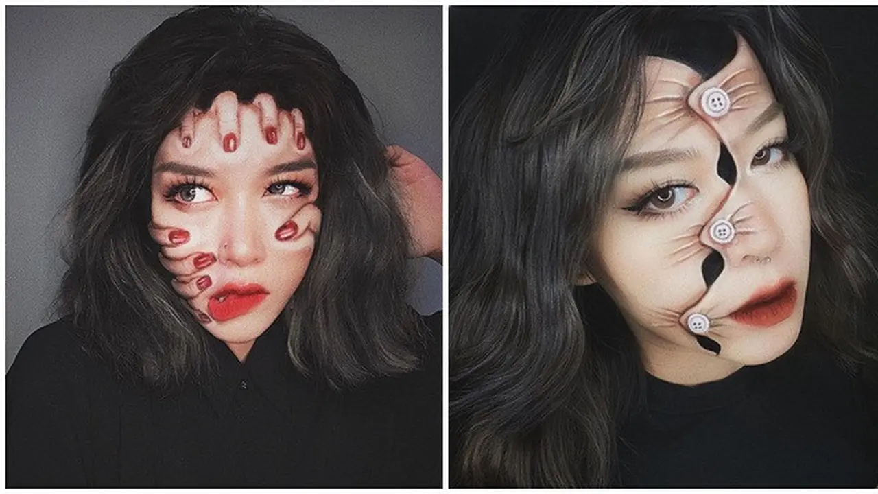Hanya Modal Makeup, 7 Hasil Ilusi Optik Wanita Ini Mengagumkan