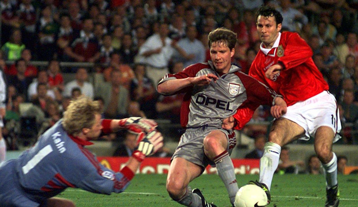 3. Ryan Giggs (Manchester Unitd) - Total penampilan sebanyak 141. Setelah pensiun sebagai pemain pada 2014, pada tahun yang sama menjadi asisten pelatih Louis van Gaal di Manchester United hingga 2016. (AP Photo/Adam Butler)