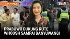Presiden Prabowo Subianto meminta masyarakat tidak khawatir mengenai utang proyek kereta cepat Whoosh. Dia menyebut dirinya akan bertanggung jawab, dan bahkan ingin agar rute Whoosh diperpanjang dari Jakarta hingga Banyuwangi, Jawa Timur.