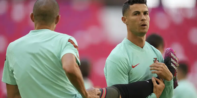 Intip Ronaldo Cs Latihan Jelang Hadapi Jerman