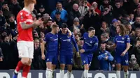 Chelsea berhasil meraih kemenangan 2-0 atas Nottingham Forest pada laga putaran ketiga Piala FA di Stamford Bridge, Sabtu (5/1/2019). (AFP/Adrian Dennis)
