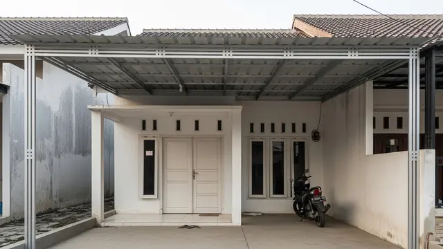 5 Ide Kanopi Teras Depan Rumah yang Cocok untuk Parkir Motor, Aman dan Estetik